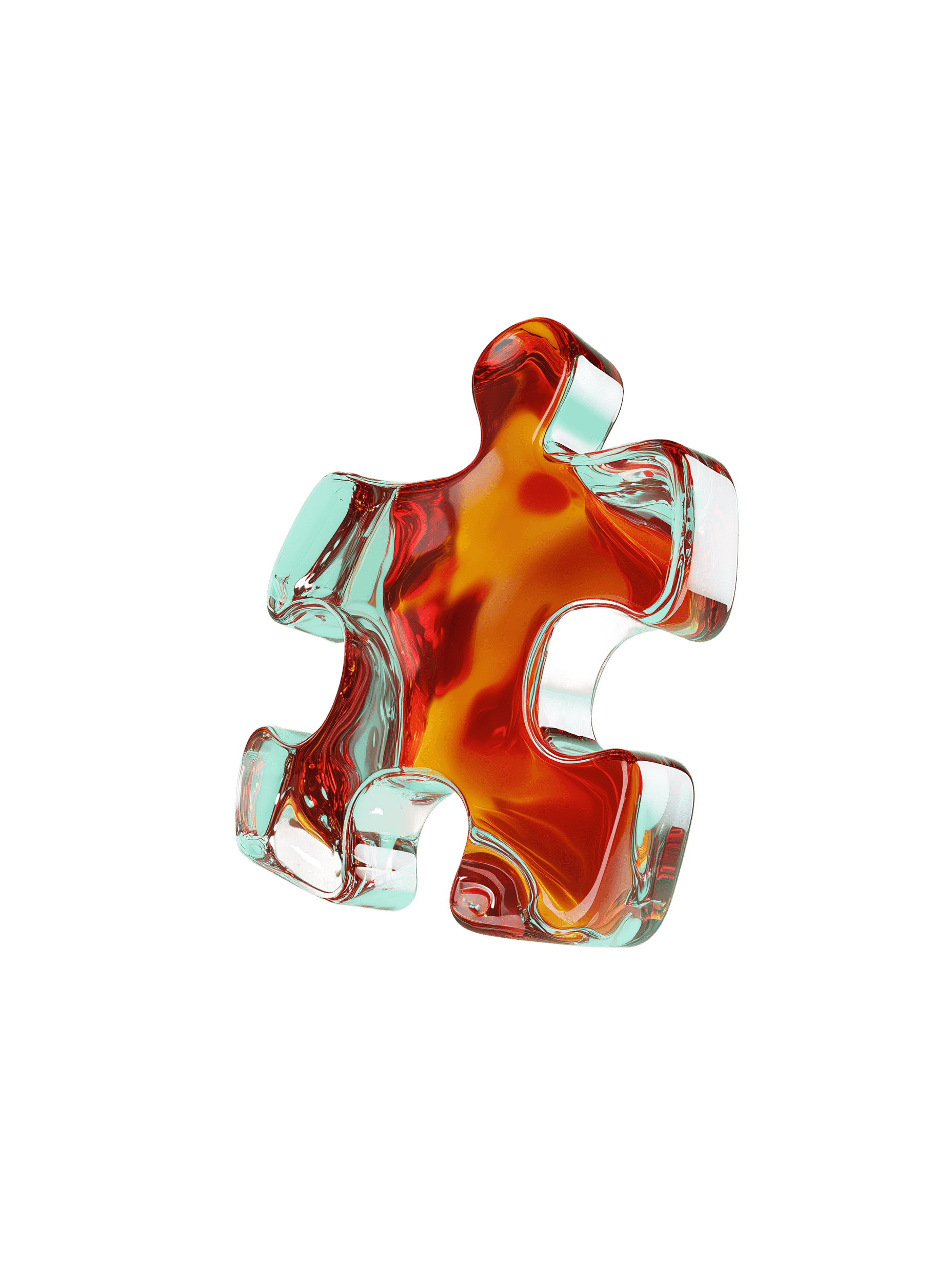 3D puzzle piece illustration